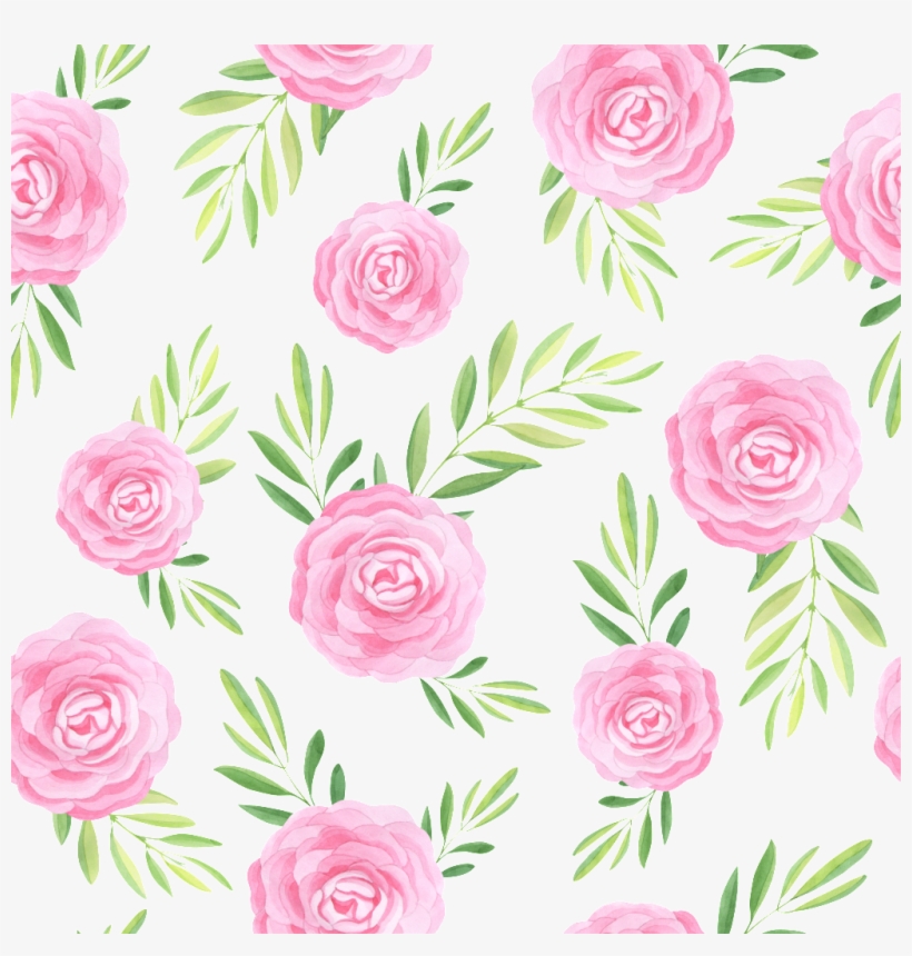Hand Painted Pink Flowers Background - Portable Network Graphics, transparent png #5287063