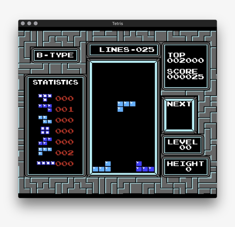 What's With My Emulated Nes Tetris Not Showing The - Tetris Nes, transparent png #5287276