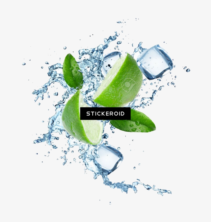 Lime Splash Lemon - Lime In Water Png, transparent png #5289798