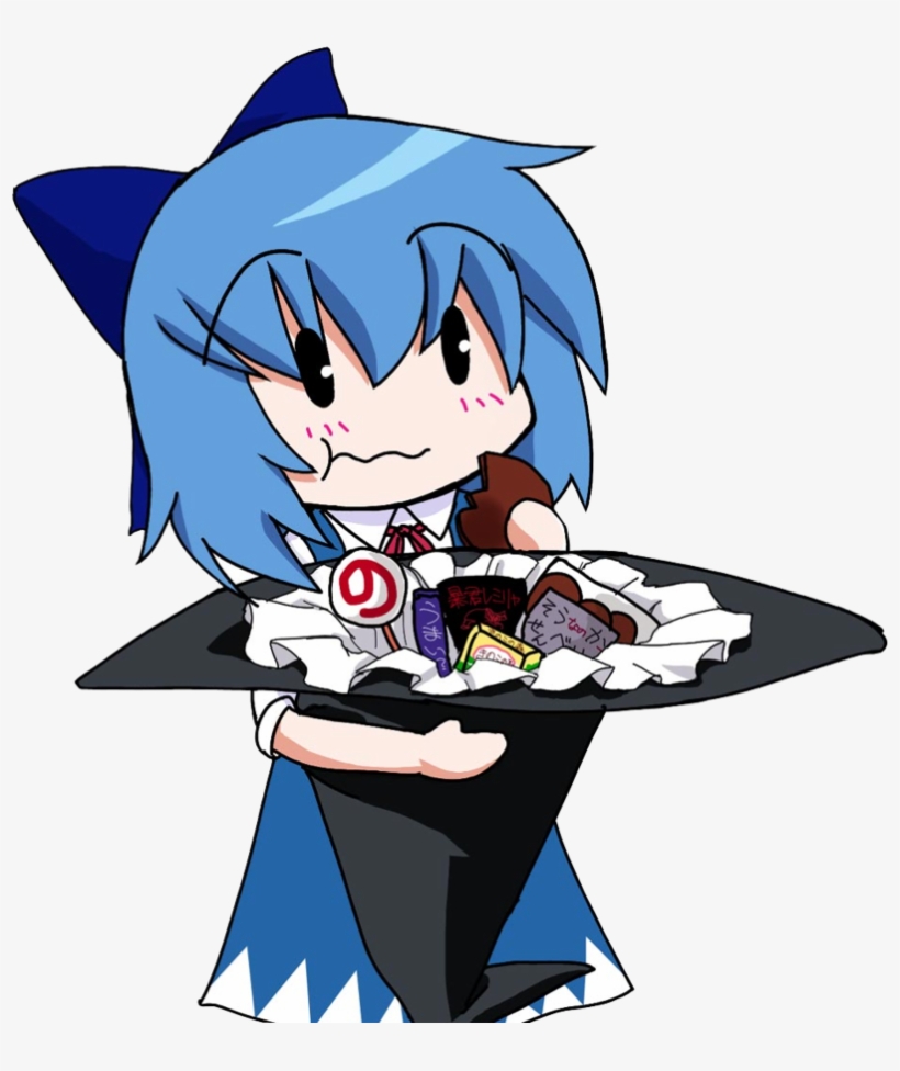 11501508 - Cirno Eating, transparent png #5290863