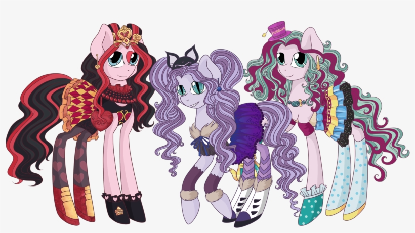 Ever After High, Kitty Cheshire, Lizzie Hearts, Madeline - Kitty Cheshire And Lizzie Hearts, transparent png #5292051