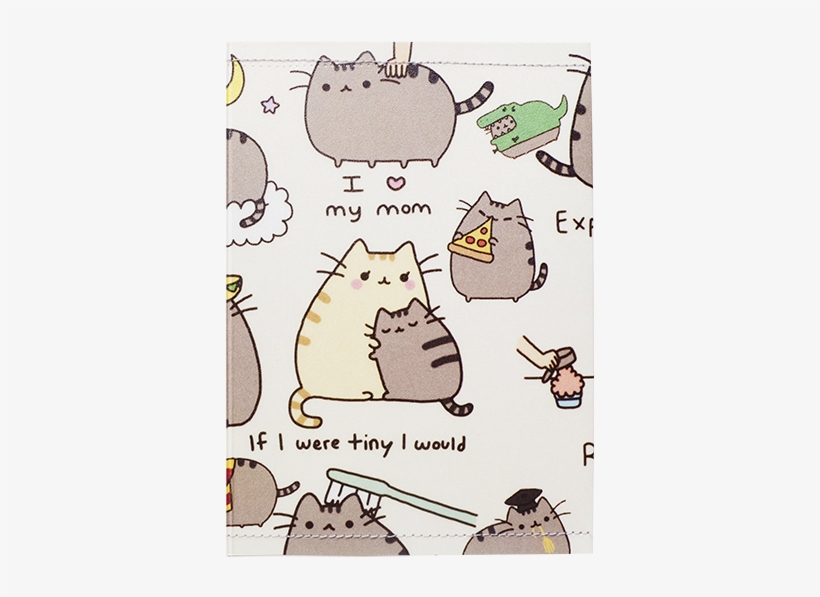Slim Passport Cover - Pusheen With His Family, transparent png #5292679
