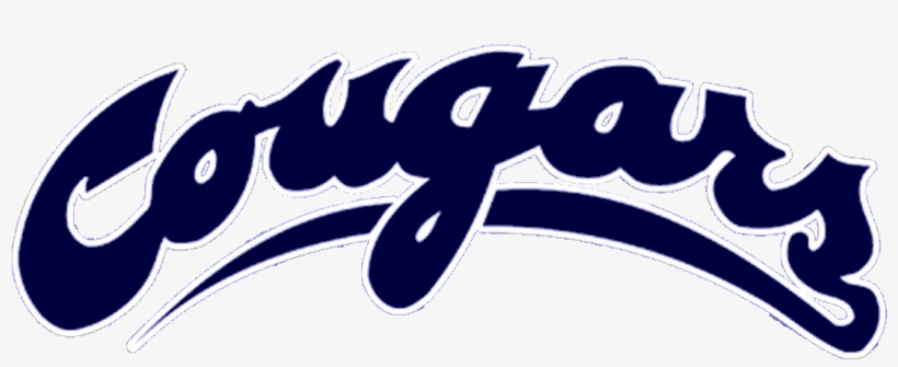 Cougars Txt In Blue Cut Image - Washington State Cougars Logo, transparent png #5293154