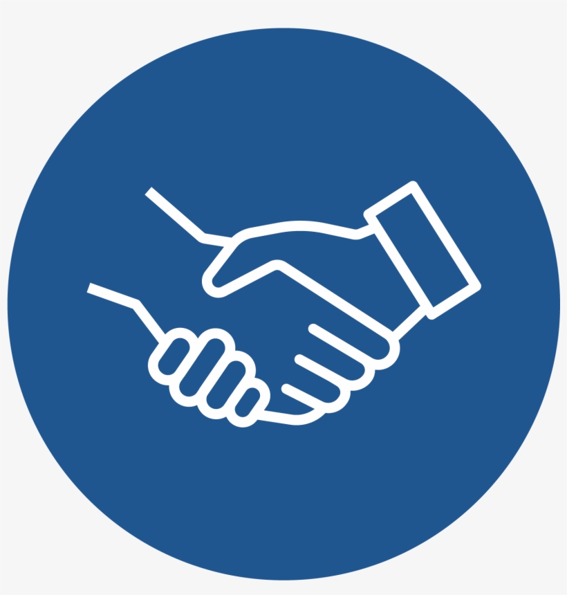 Merger & Acquisition Advisory Services - Handshake Icon White Outline, transparent png #5294511