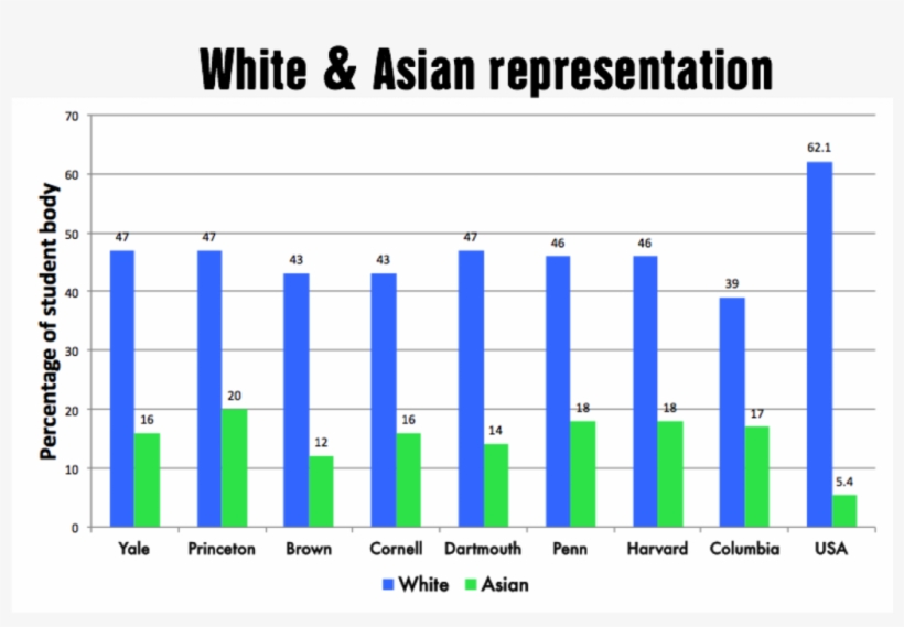 Princeton Has The Largest White And Asian Populations - Diagram, transparent png #5296285