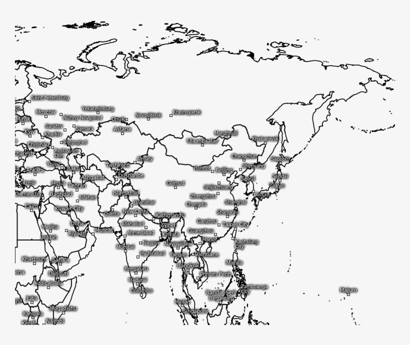 Model Charts For Asia - World Map, transparent png #5296429