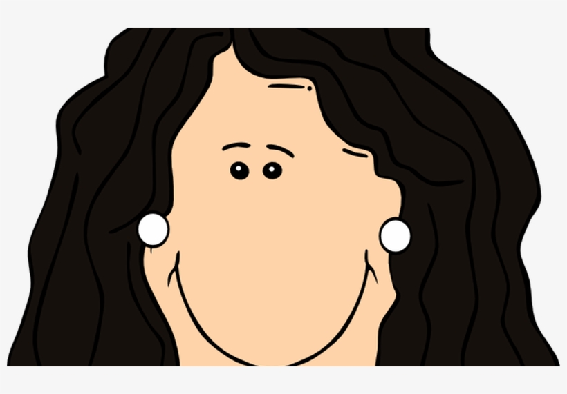 Graphic Freeuse Download Afro Clipart Dark Hair - Outline Of A Face, transparent png #5296625