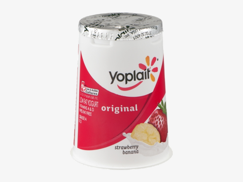 Yoplait Original Strawberry Banana Yogurt Reviews Png - Yoplait Original Yogurt, Strawberry Banana - 6 Oz Cup, transparent png #5297584