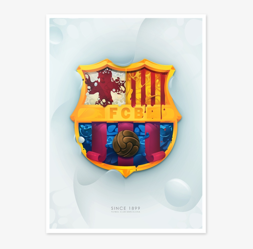 Dsorder Ilustración Barcelona Fc Logo, Barcelona Futbol - Fc Barcelona Logo Design, transparent png #5298748