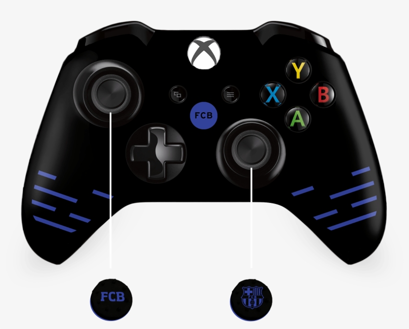 Barcelona Fc Licensed Xb1 Silicone Skin - Blue Fire Xbox One Controller, transparent png #5298894