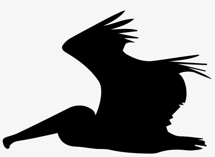 Pelican Flying Side Silhouette Comments - Silhouette Of A Person Kneeling, transparent png #530236