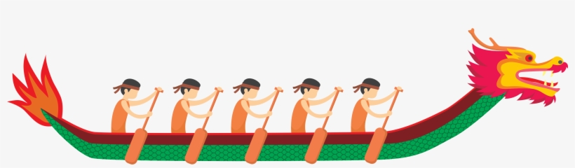 Decoration Vector About Hand Draw,cartoon,rowing,the - 龙船 Png, transparent png #530381