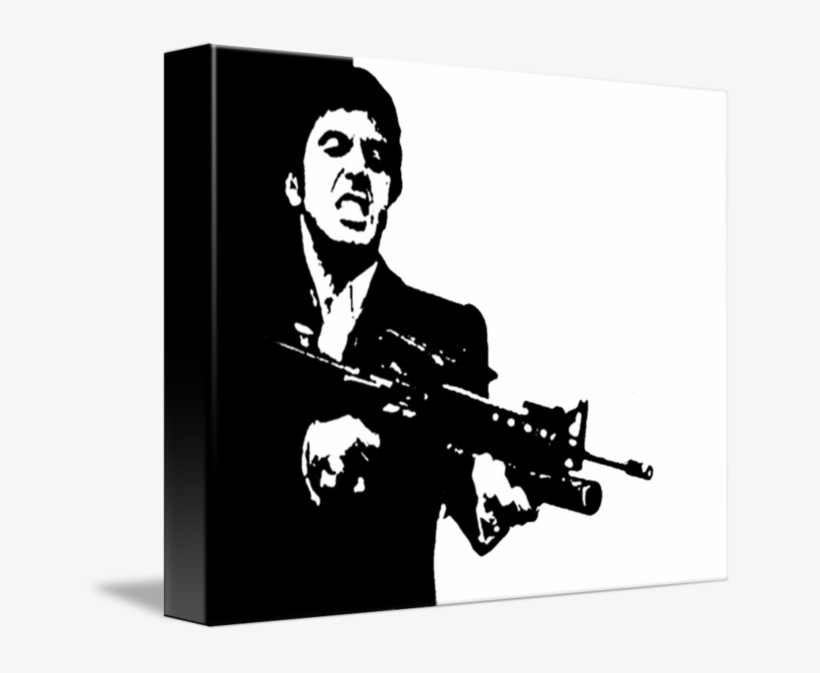 Svg Black And White Download Scarface Cult Classic - Scarface Poster Scarface Black And White Art, transparent png #530698