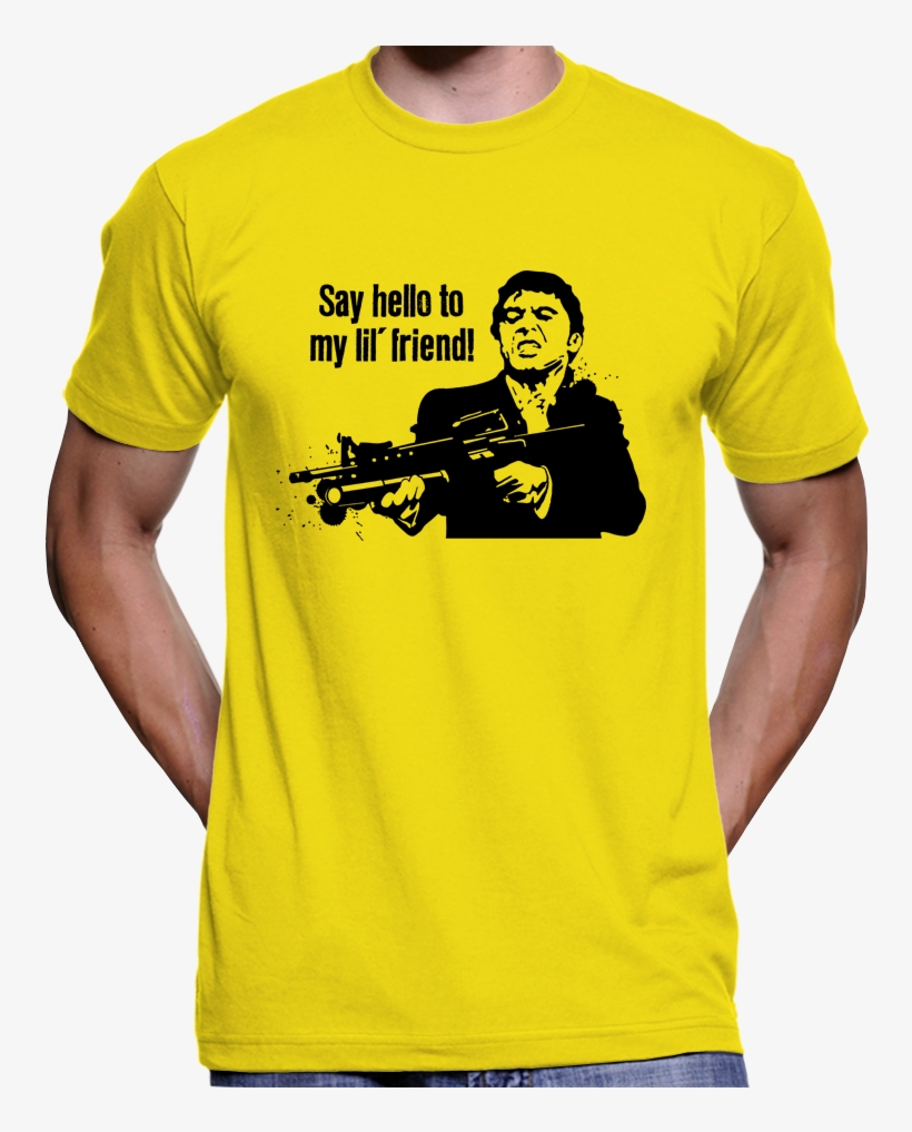Scarface "say Hello To My Little Friend" Tony Montana - Free Tommy Robinson T Shirt, transparent png #530775