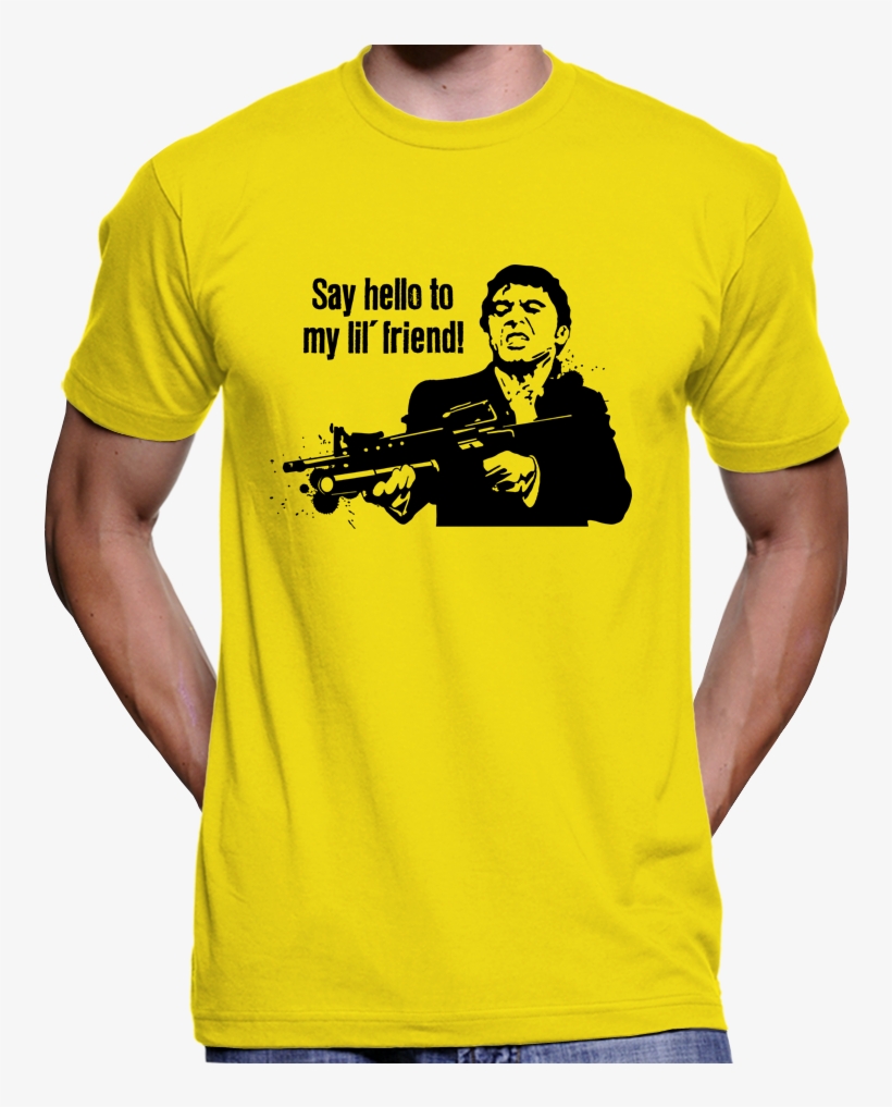 Scarface Say Hello To My Little Friend Tony Montana Free Tommy Robinson T Shirt Free Transparent Png Download Pngkey