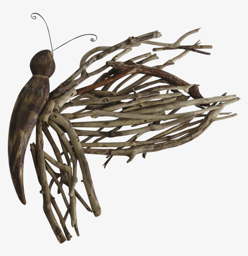 Large Driftwood 3d Butterfly Wall Decor - Wall, transparent png #531505