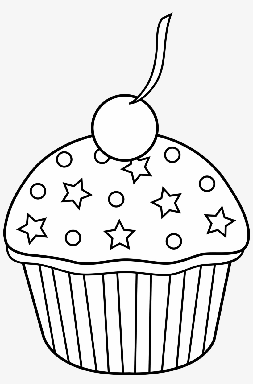 Cupcake Black And White Black And White Cupcake Clipart - Cupcake Clipart Black And White, transparent png #531613