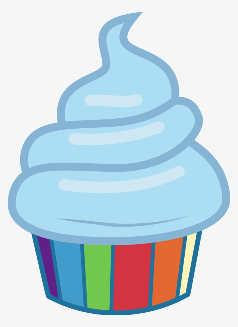 Png Free Library Dash By Magicdog Mlp Eqg Objects And - Rainbow Dash Cupcake, transparent png #531846