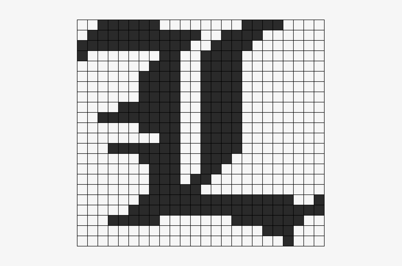 Death Note L Perler Bead Pattern / Bead Sprite - Pixel Art Death Note, transparent png #532149