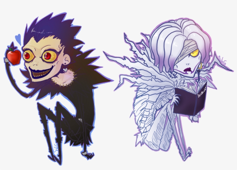 Death Note Ryuk And Rem Chibi - - Rem Ryuk, transparent png #532198