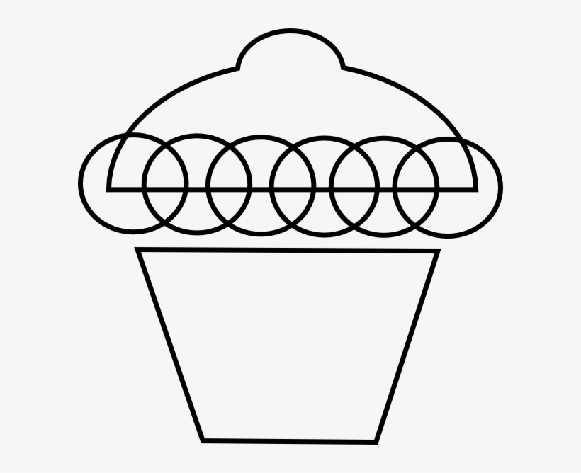 Cupcake Black And White Cupcake Outline Clip Art Clipart - Clip Art, transparent png #532559