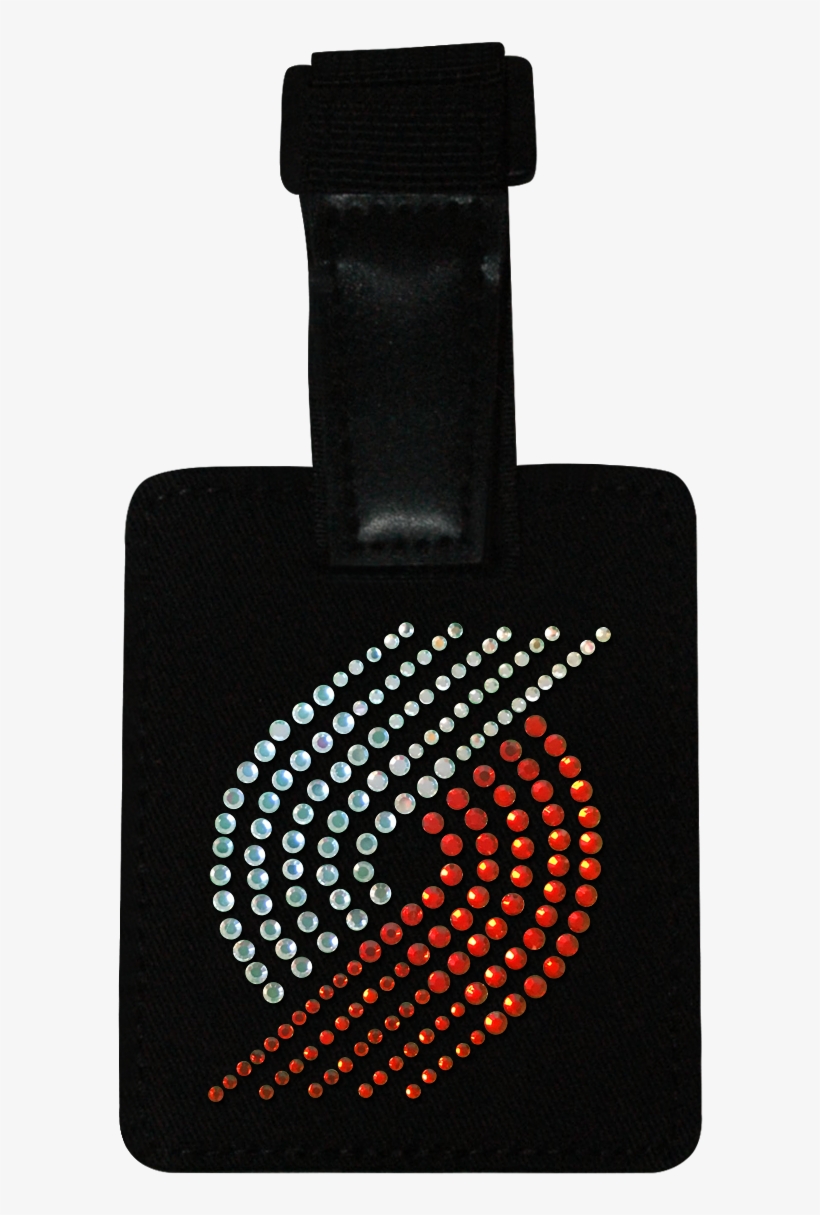 Portland Trail Blazers Rhinestone Luggage Tag - Pearl, transparent png #532695