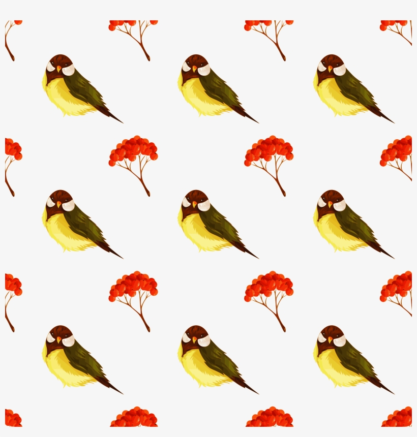 This Free Icons Png Design Of Bird And Pome Seamless, transparent png #533146