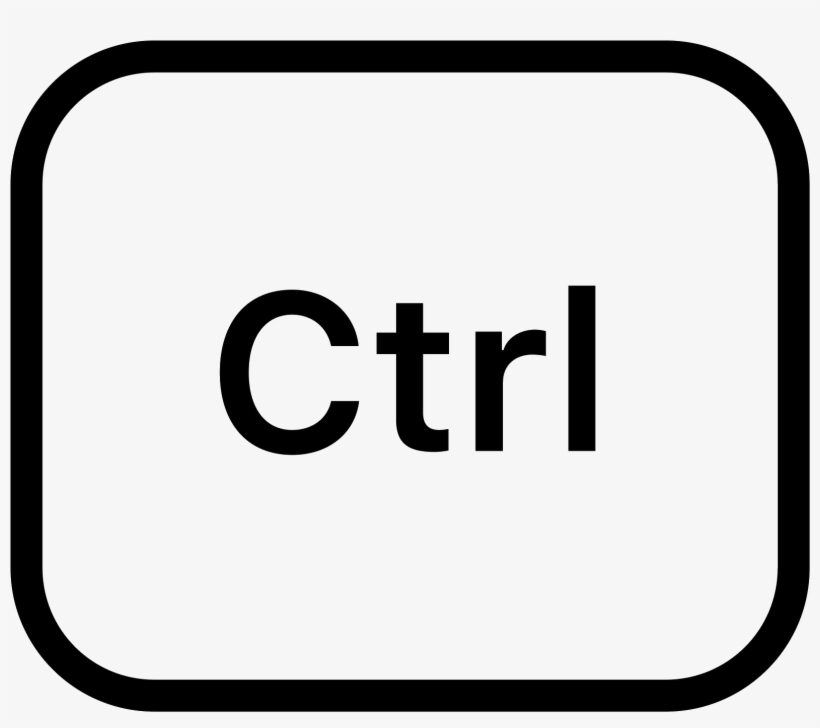 This Icon For Control Is A Rectangle With Sides That - Ctrl Icon, transparent png #533425