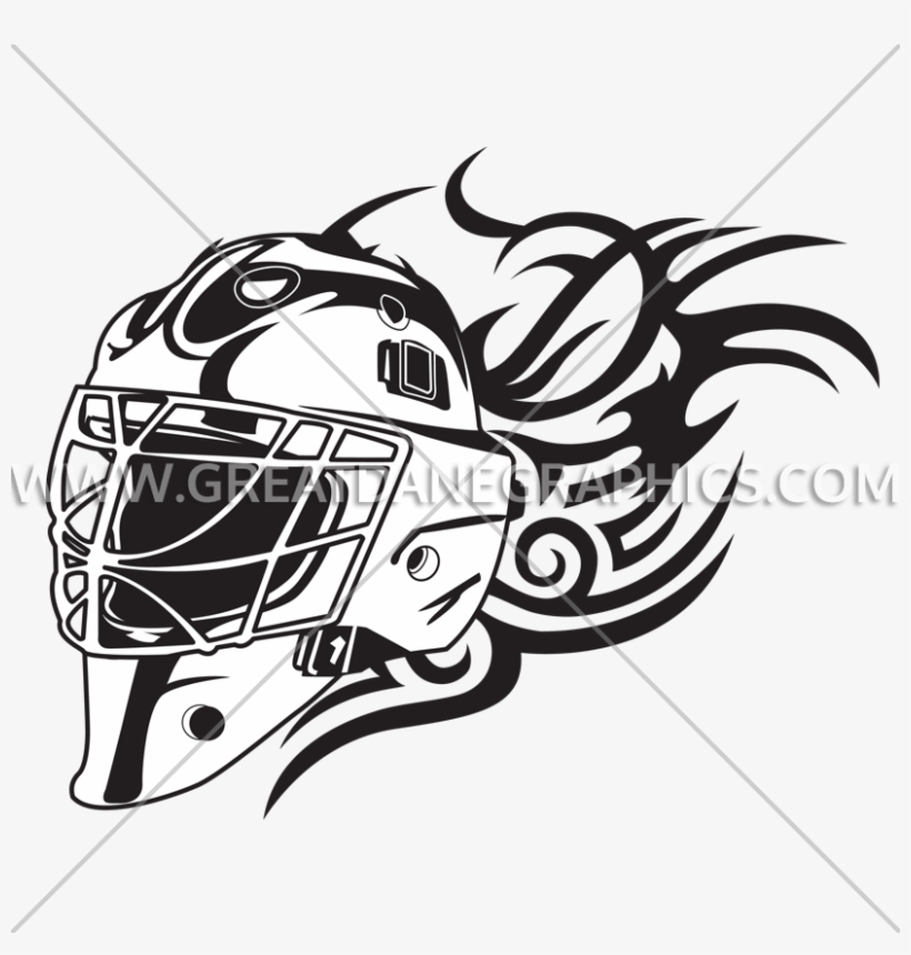 Tribal Goalie Mask - Goalie Mask Line Art, transparent png #534114