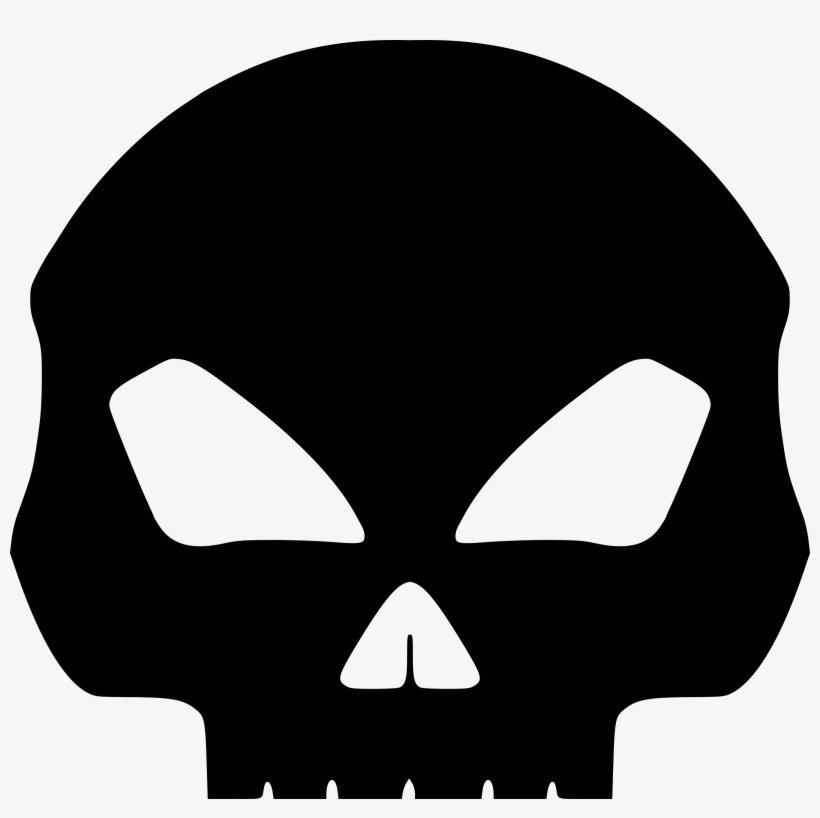 Skeleton Head Clipart Death Skull - Black Skull Png, transparent png #534274
