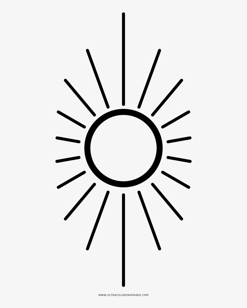 Rayos De Sol Png Graphic Black And White Download - Sun Line Art, transparent png #534888