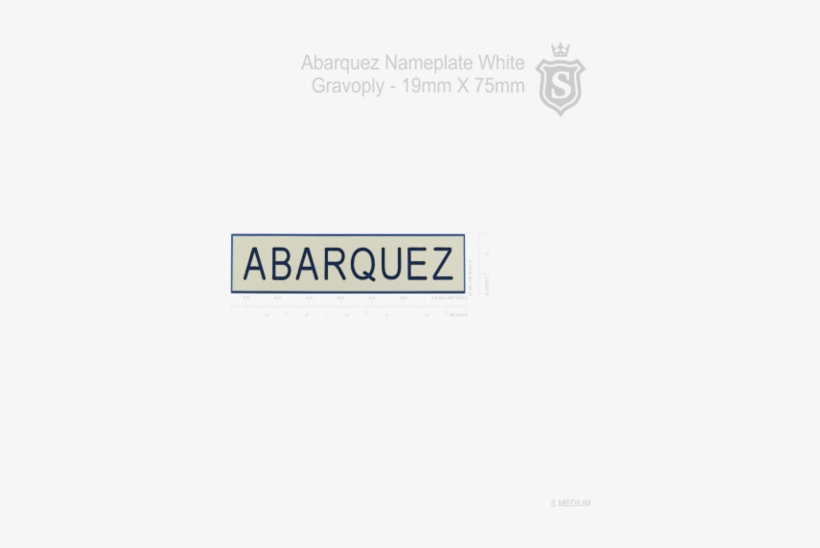 Abarquez Name Plate White Gravoply 75mm - Printing, transparent png #536050