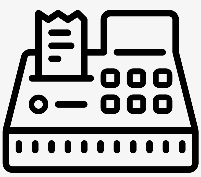 Go To Image - Cash Register Clipart Black And White, transparent png #536649