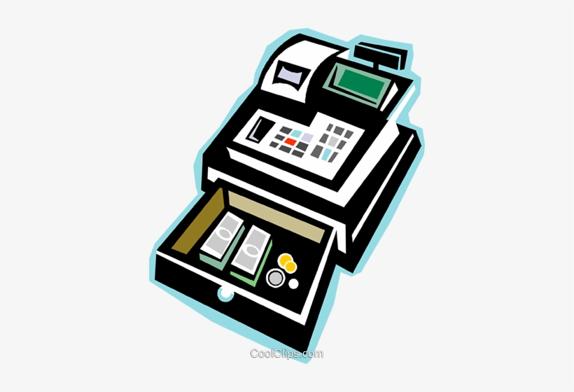 Cash Register Royalty Free Vector Clip Art Illustration - Caixa Registradora Vetor Png, transparent png #536772