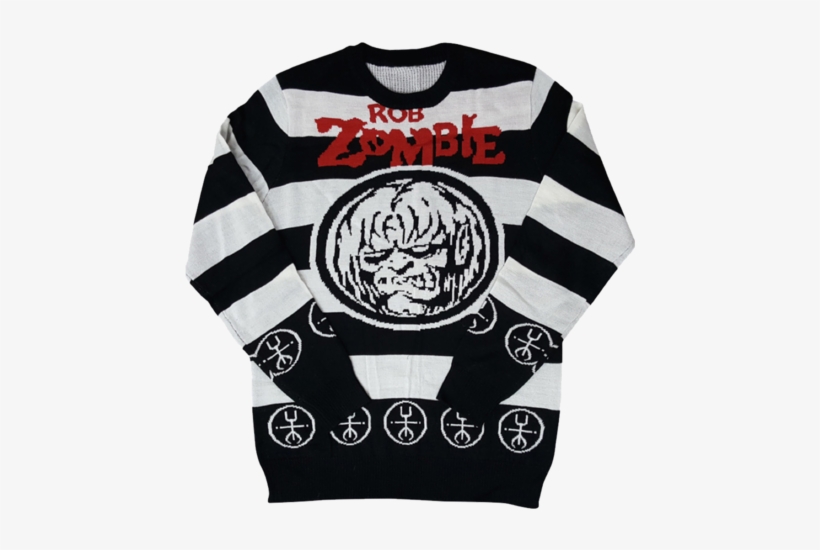 Zombie Face Striped Sweater - White Zombie Let Sleeping Corpses, transparent png #537228