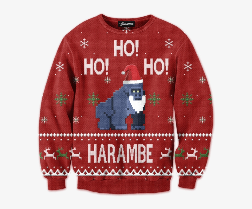 13 Political Christmas Sweaters That Could Start Some - Womens Crew Neck Snowflake Santa Hat Printed Christmas, transparent png #537308