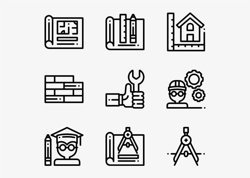 Architecture - Pixel Icon, transparent png #537524