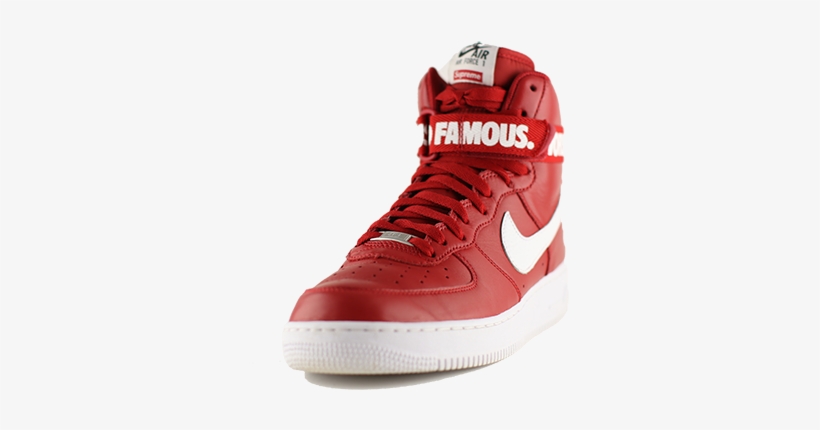 Nike Air Force One High "red Supreme" - Air Force Supreme Png, transparent png #537581