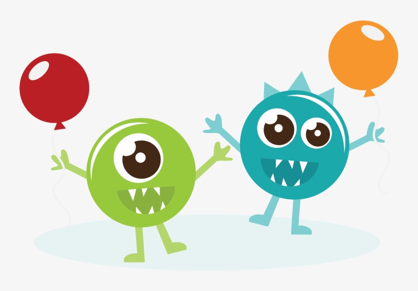 Happy Monsters Svg Files For Scrapbooking Cardmaking Cute Monster Birthday Png Free Transparent Png Download Pngkey