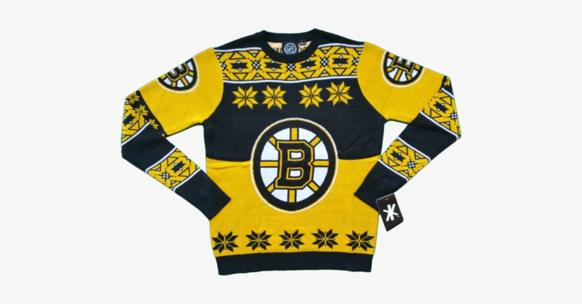 Boston Bruins Big Logo Ugly Christmas Sweater - Oakland Athletics Mlb Genuine Merchandise Mens Christmas, transparent png #538005