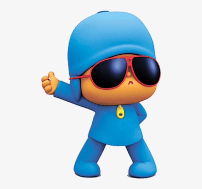 Pocoyo Cool Look Png - Pocoyo With Glasses, transparent png #538057