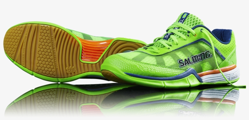 Salming Viper Gecko Green Squash Shoes - Salming Viper 2.0 Green, transparent png #538100