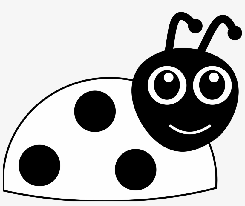 Elower Clipart Bug - Lady Bug Black And White, transparent png #538663