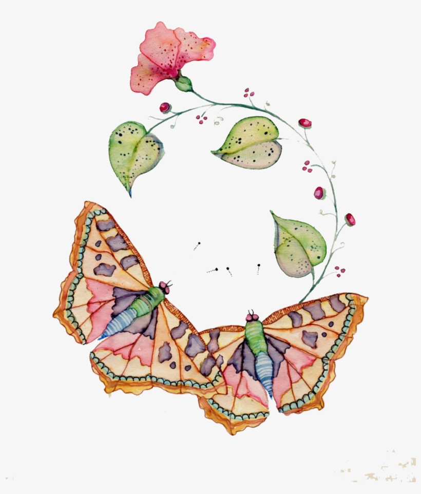 Insects Clipart Watercolor - صور فراشات عالية الدقة, transparent png #538870