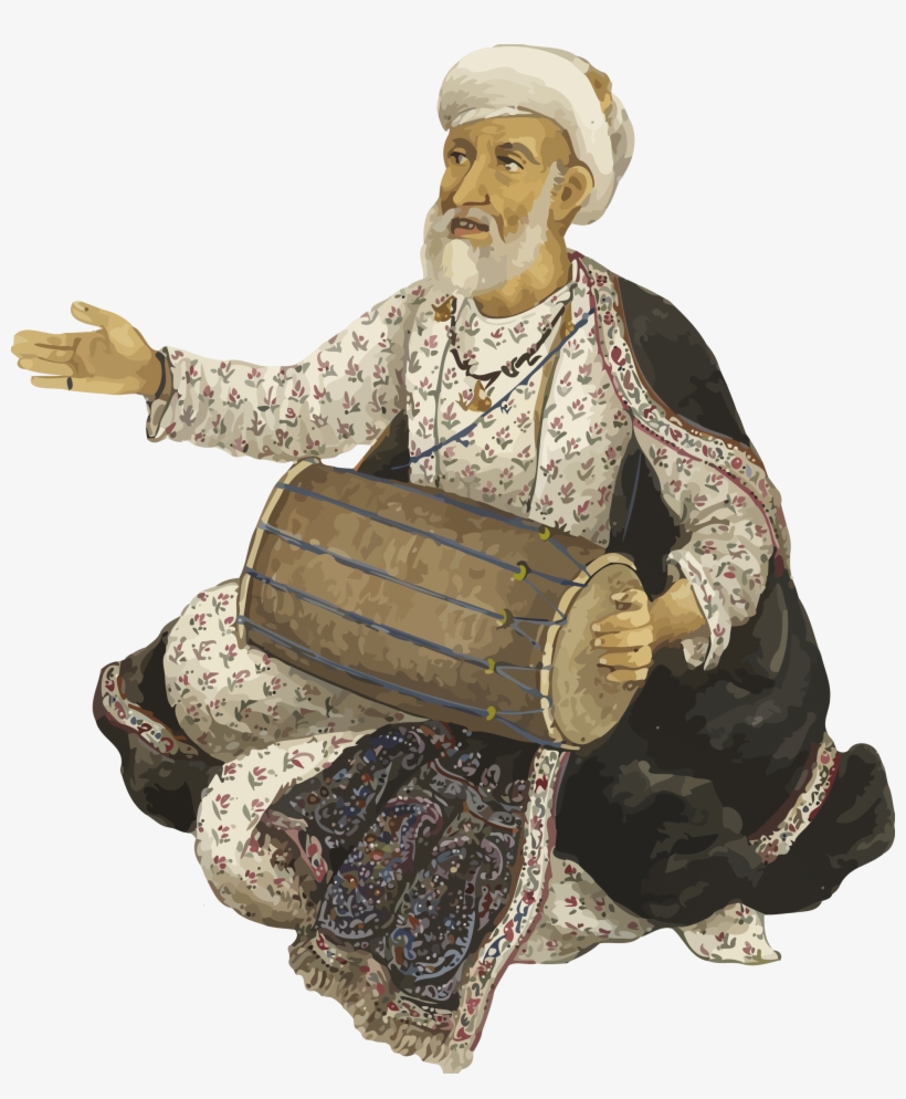 Indian Painting Mughal Painting Music Percussion - Mughal Painting, transparent png #539033