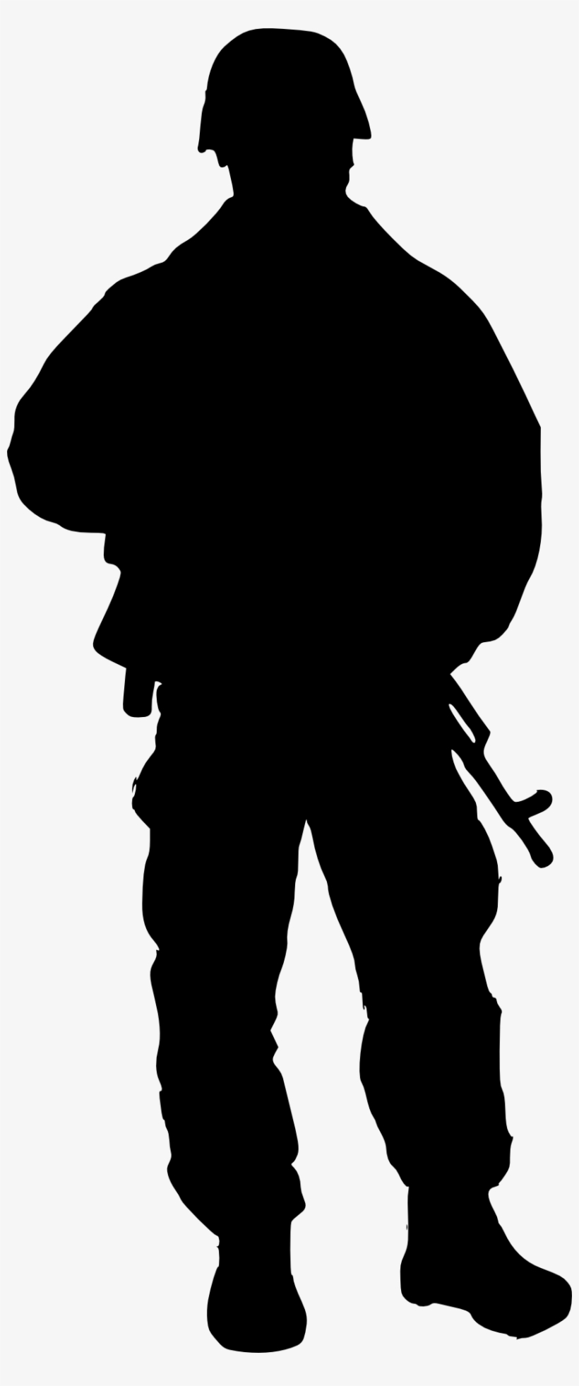 Free Download - Silhouette Png Black And White Soldier Png, transparent png #539062