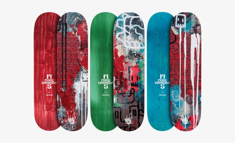 Connected Triptych Skate Deck Set - Mike Shinoda, transparent png #539431