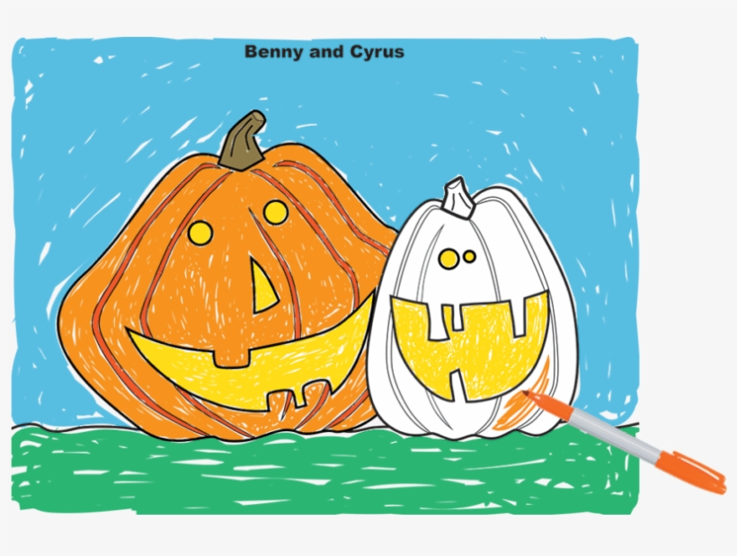 Halloween Craft Project Coloring Page - Pumpkin, transparent png #539469