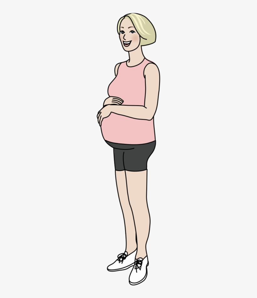 Blonde Bob Pregnant Woman - Standing, transparent png #539567