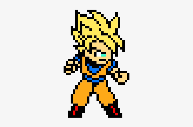 [beta] Dbzfs On Scratch - Minecraft Super Saiyan Pixel Art, transparent png #539943